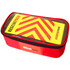 RescuePack Stop the Bleed kit in red case with yellow chevron clear top lid