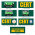 CERT Backpack Label Options