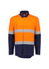 ZW180 Mens Orange Flame  PPE/HRC 2 Lightweight Ripstop Spliced Shirt