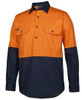 Jb's Hi Vis Close Front L/S 150g Work Shirt 6HVCS