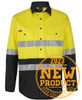 Jb's Hi Vis (D+N) L/S Stretch Work Shirt With Tape  6DSWL