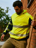 Taped Two Tone Hi Vis Contrast 4 Way Stretchy Hoodie BK6815T