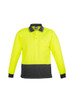 ZH232 Unisex Hi Vis Moisture wicking breathable Basic Spliced Polo - Long Sleeve