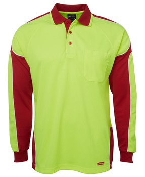 HI VIS L/S ARM PANEL POLO 6AP4L