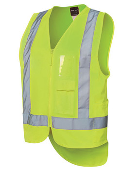 HI VIS ZIP DROP TAIL H PATTERN (D+N) VEST 6DNDV