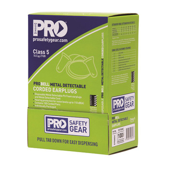 PROBELL METAL DETECTABLE CORDED EARPLUGS- EPBMDC