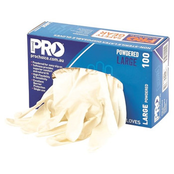 ProChoice® Disposable Latex Powdered Gloves MDL 10 box