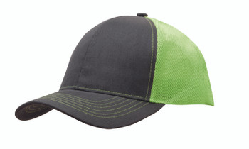 Brushed Cotton with Mesh Back Cap HW 4002