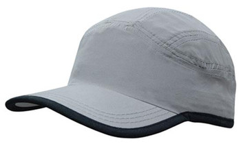 Microfibre Sports Cap with Trim on Edge of Crown & Peak HW 4094