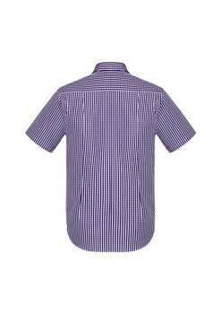 Clearance Mens Springfield Short Sleeve Shirt 43422 Purple Reign