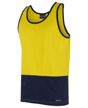 Jb's Hi Vis Cotton Singlet 6HTCS