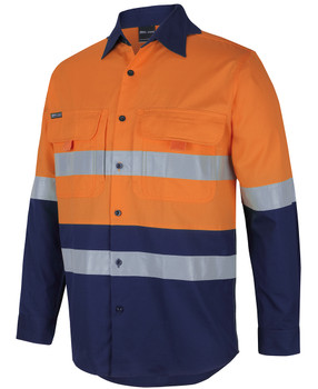 Jb's Hi Vis (D+N) Ripstop L/S Fishing Shirt  6DNRL