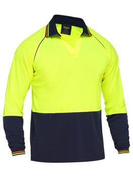 Bisley Recycle Two Tone Hi Vis Long Sleeve Polo BK6440