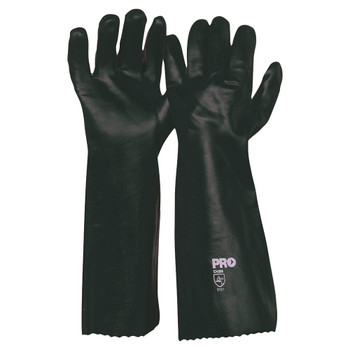 Pro Choice 12x 45cm Green Double Dipped PVC Gloves Large - PVC45DD