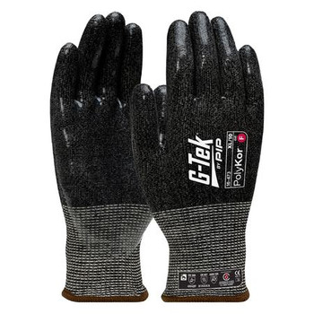 G-Tek PolyKor 13G Cut F Silicone Dip Glove -16-473