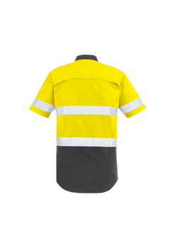 ZW835 Mens Vented Rugged Cooling Taped Hi Vis Spliced S/S Shirt