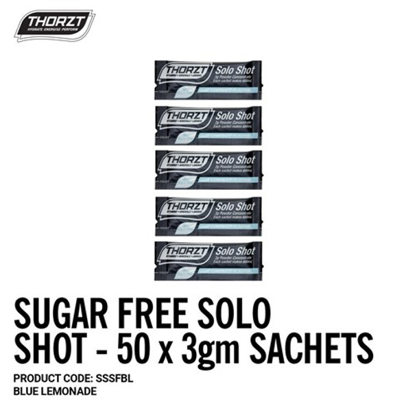 THORZT Sugar Free Solo Shot - 50 x 3gm Sachets - Blue Lemonade SSSFBL