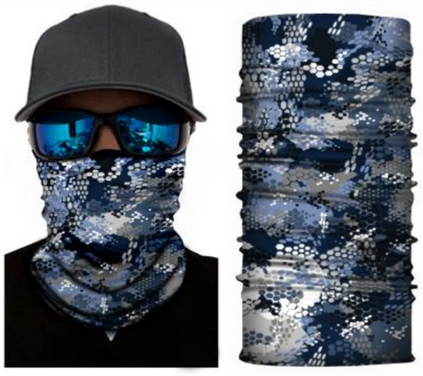 Simba Bandana face mask Neck Gaiter Blue Scales S71