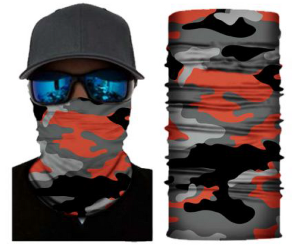 Simba Bandana face mask Neck Gaiter Camo Red S173