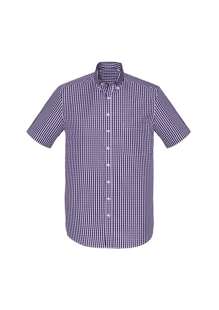 Clearance Mens Springfield Short Sleeve Shirt 43422 Purple Reign