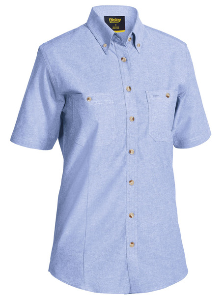 Womens Short Sleeve Chambray Shirt BL1407