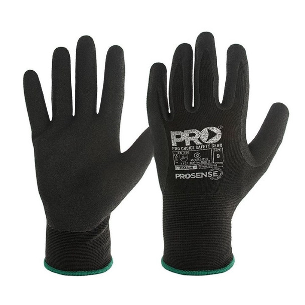 Pro Choice 12x Assassin Nitrile Grip Glove Black - NNFB
