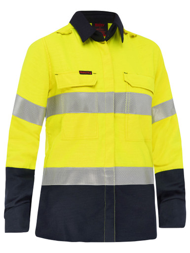 Apex 160 Women's Taped Hi Vis FR Ripstop Vented Shirt
