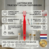 Lactona M39 Nylon True  Soft 4-Row Toothbrush view of toothbrush infographic of features