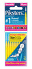 Interdental brushes in yellow with size 3 bristles, arranged in a 10-pack, designed for cleaning between medium-sized teeth gaps, braces, and dental appliances. View of the package