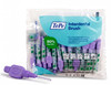 TePe Large 1.1 mm Purple Interdental Brushes brush view of 25 pack of brushes with a single brush in the foreground