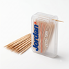 Jordan Dental Wooden Sticks – Mint, Extra Thin (105 Count)view of container and sticks