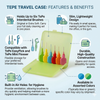 Tepe Travel Case - infographic of the Tepe Travel Case's features