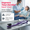 Edel+White Cleancurl 3D toothbrush view of a dentist. Impress your dentist at the next visit. Three-sided curved bristle toothbrush.
