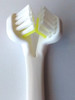 Dr Barman's Super Brush Special #2 - Medium Head Extra Soft - zoomed view of toothbrush head