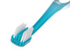 Edel+White ProOrtho UltraSoft Orthodontic Toothbrush with Anti-Stress Handle Closeup view of brush head