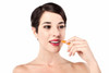 Edel+White Easy Flex Profi-Line Interdental brushes - model using interdental brush