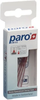 Paro Isola Long 3mm x-fine red cylindrical interdental brushes - ART 1016 - 10 Brushes - Swiss Made side view of box