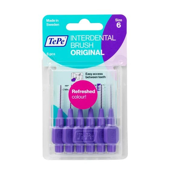 TePe Large 1.1mm Purple Interdental Brush 8 Pack