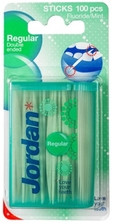 Jordan Dental Wooden Sticks Mint Regular Size Double Ended (Standard)