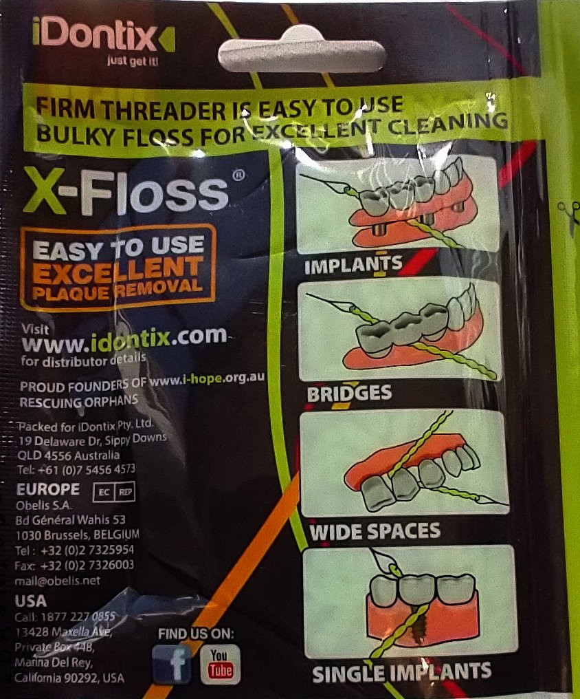 Idontix XFloss Easy Bridge and Implant Floss 30 Strands