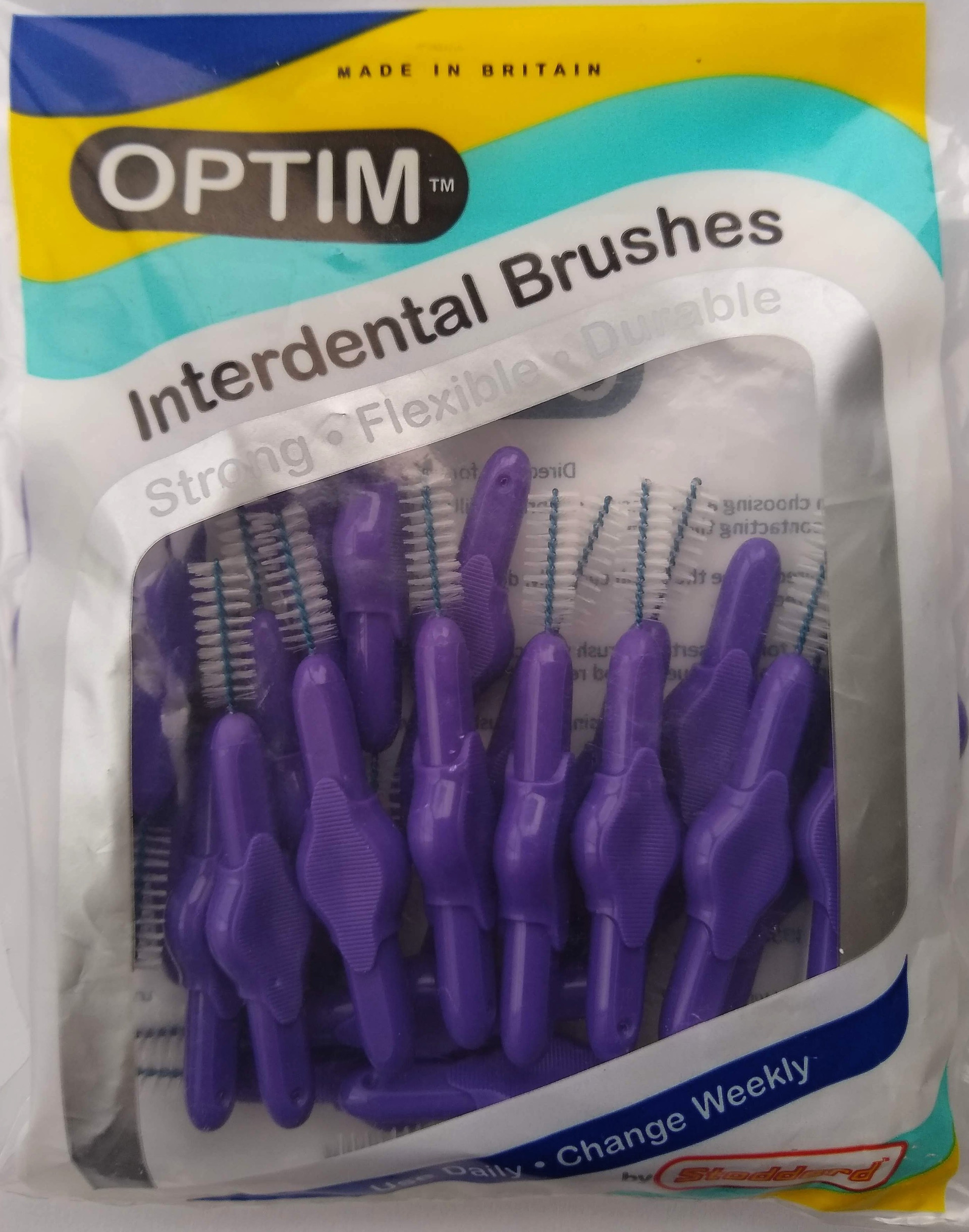 Stoddard OPTIM Soft Interdental Brushes Fine 3.5mm Yellow 25 Brush Bulk Pack (OPTIM Yellow Bulk)
