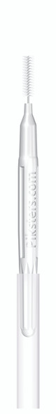Piksters White Size 2 Interdental Brushes, 10-pack, feature large-sized brushes with flexible wire and soft white bristles, designed for effective cleaning between wider tooth gaps, braces, implants, and dental appliances to promote healthy gums and plaque removal. View of a single interdental brush