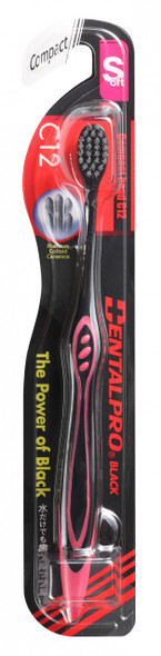 DentalPro Black Soft Compact Head C12 Toothbrush view of package