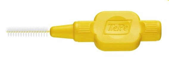 TePe Regular 0.7 mm Yellow Interdental Brushes view of single brush