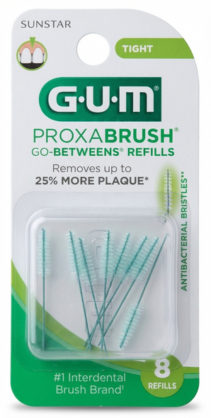 GUM Go-Betweens Proxabrush Tight Refills #414 - 8 Pack view of front of pack