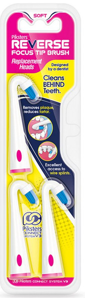 Piksters Reverse Focus Tip - Soft Brush Replacement Heads