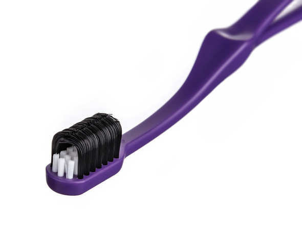 CleanCurl Edel+White 3D SOFT Implant and Gum Care Toothbrush side on view