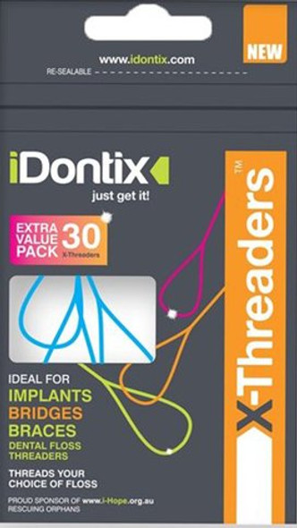 X-Threaders by Idontix - Pack of 30 threaders view of the front of package