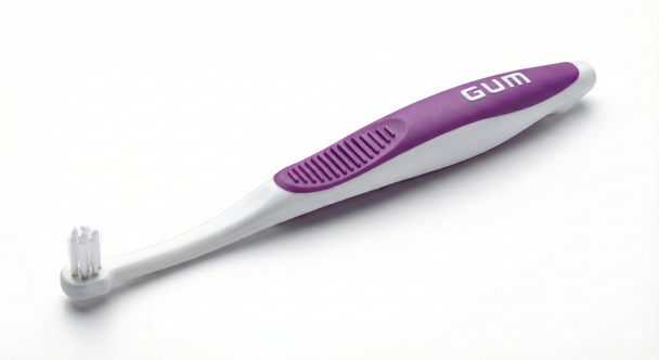 GUM® End-Tufted 308 Toothbrush view of whole toothbrush