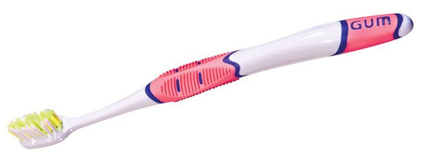 GUM® 517 Technique Sensitive Care Ultra-Soft Compact Head Toothbrush - Gentle Cleaning for Sensitive Teeth & Gums, Dentist Recommended Bass Technique, Ergonomic Handle for Precision Control view of toothbrush